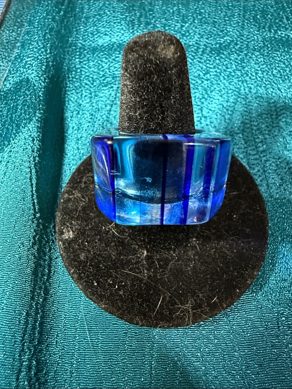 Blue layered acrylic ring